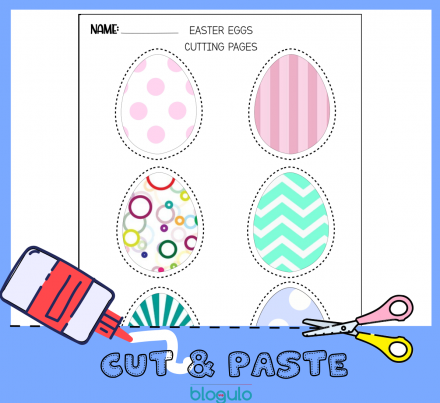 Easter Eggs  Cut & Paste Activity Worksheet