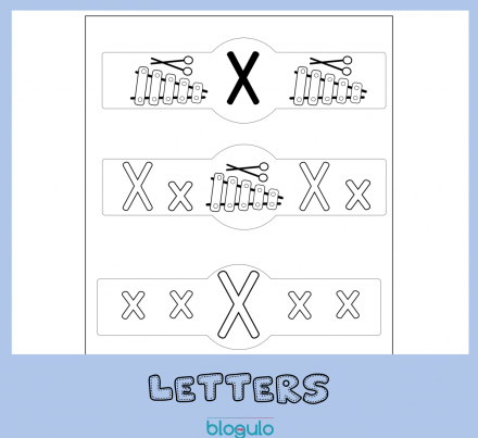 Letter X Bracelet Activity Worksheet – Free Download