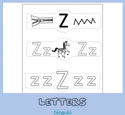 Letter Z Bracelet Activity Worksheet – Free Download